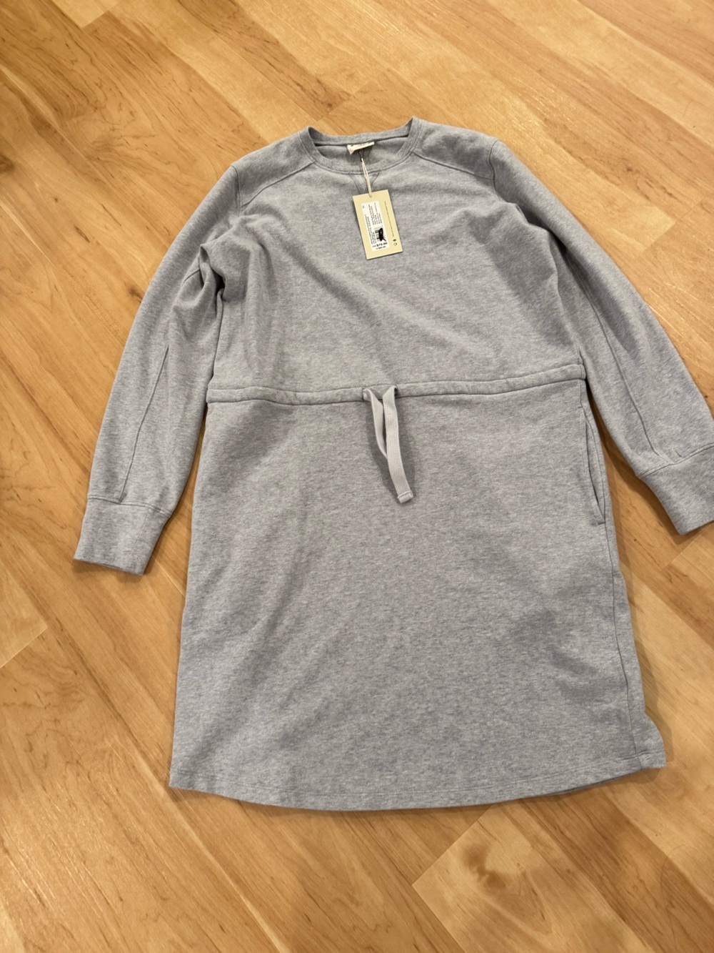 NWT Pact Organic CloudKnit Sweatshirt Dress Size S Gray - Picture 2 of 5